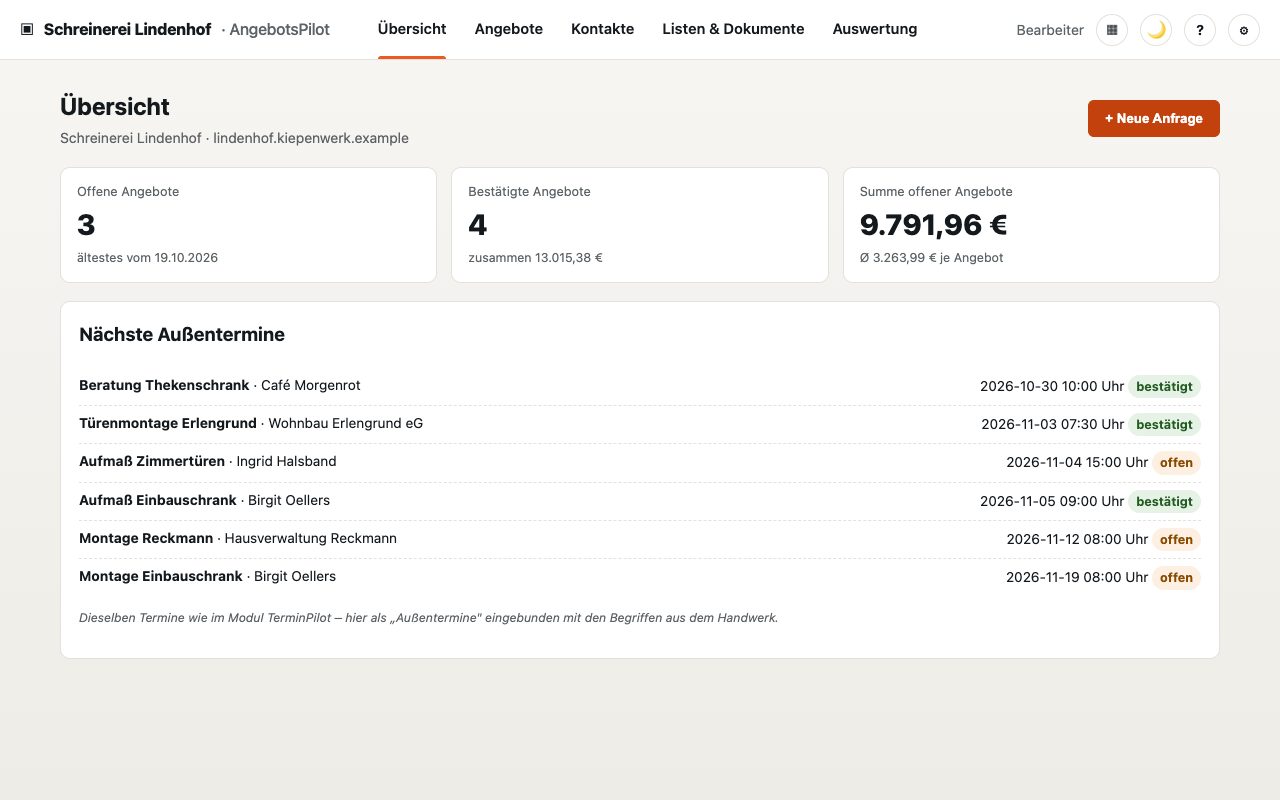 AngebotsPilot: Der Morgen im Büro